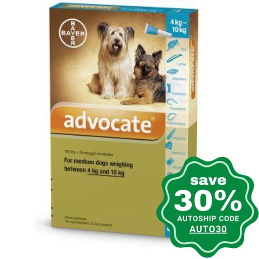 Bayer - Advocate for Dogs 4-10 kg - 3 Tubes - PetProject.HK