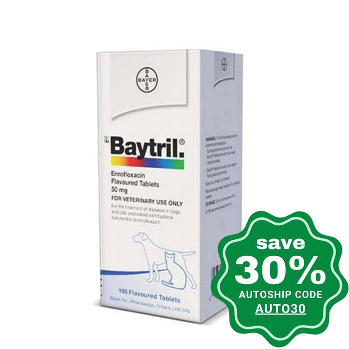 Bayer - Baytril 50mg - 30 Tablets - PetProject.HK
