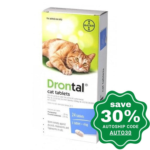 Bayer - Drontal Allwormer for Cats - 24 Tabs - PetProject.HK