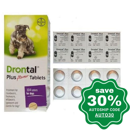 Bayer - Drontal Allwormer For Dogs 104 Tabs