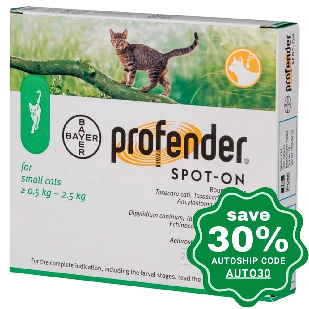 Bayer - Profender Spot-On - for Cats 0.5-2.5 kg - 2 Pipes - PetProject.HK