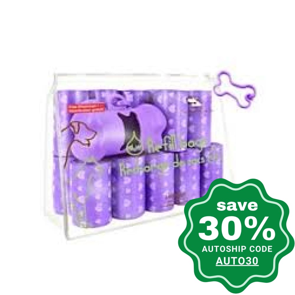 Best Pet Supplies - Biodegradable Refill Bags Purple Heart Scented - PetProject.HK