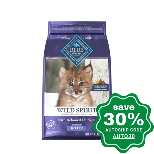 Blue Buffalo - Dry Kitten Food Wild Spirit Indoor Chicken Recipe 11Lb Cats