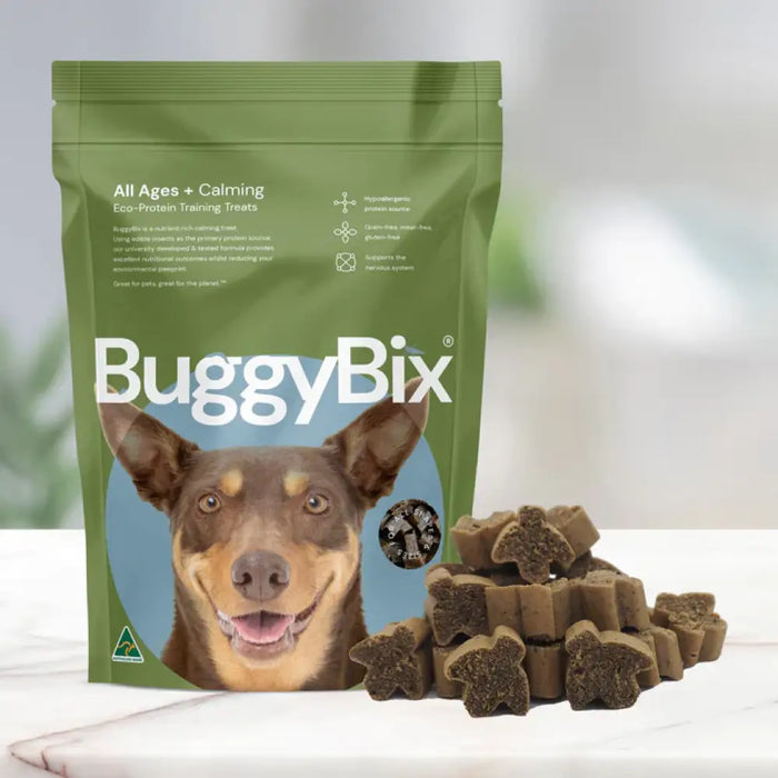 Buggybix - Dried Treats For Dogs All Ages + Calming Eco-Protein Training 170G