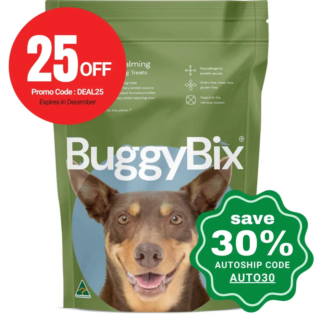 Buggybix - Dried Treats For Dogs All Ages + Calming Eco-Protein Training 170G