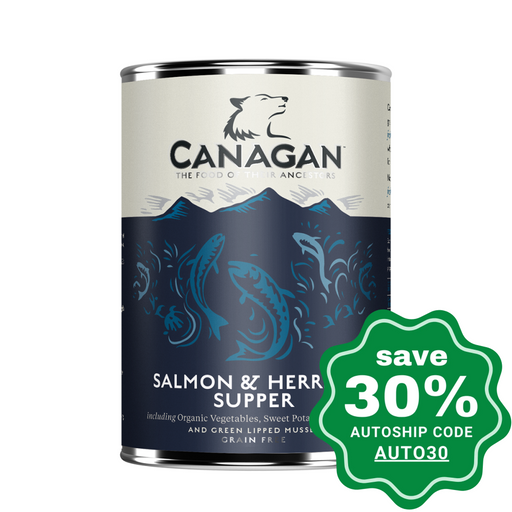Canagan - Grain Free Canned Adult Dog Food - Salmon & Herring - 400G (3 Cans) - PetProject.HK