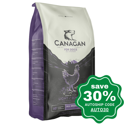 Canagan - Grain Free Dry Dog Food - Light/Senior Free-Run Chicken - 6KG - PetProject.HK