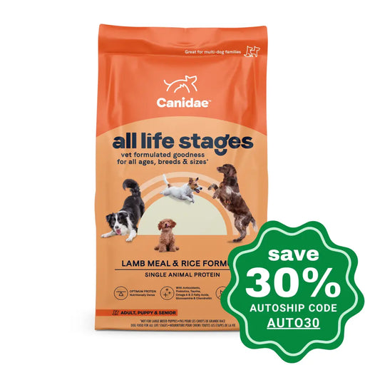 Canidae - All Life Stages Dry Dog Food Lamb 30Lb Dogs