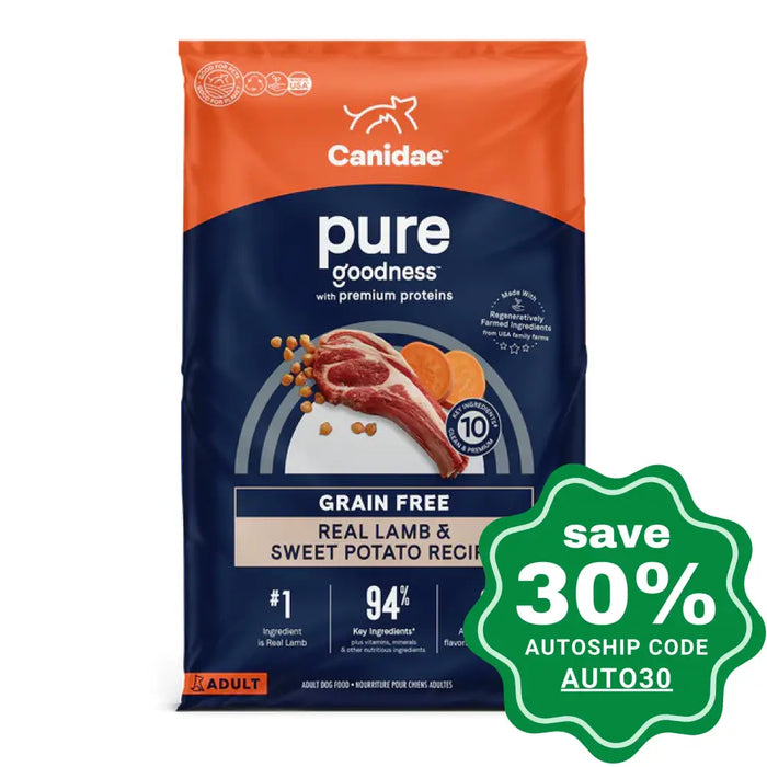 Canidae - Grain Free Dry Dog Food Pure Adult Lamb 12Lb Dogs