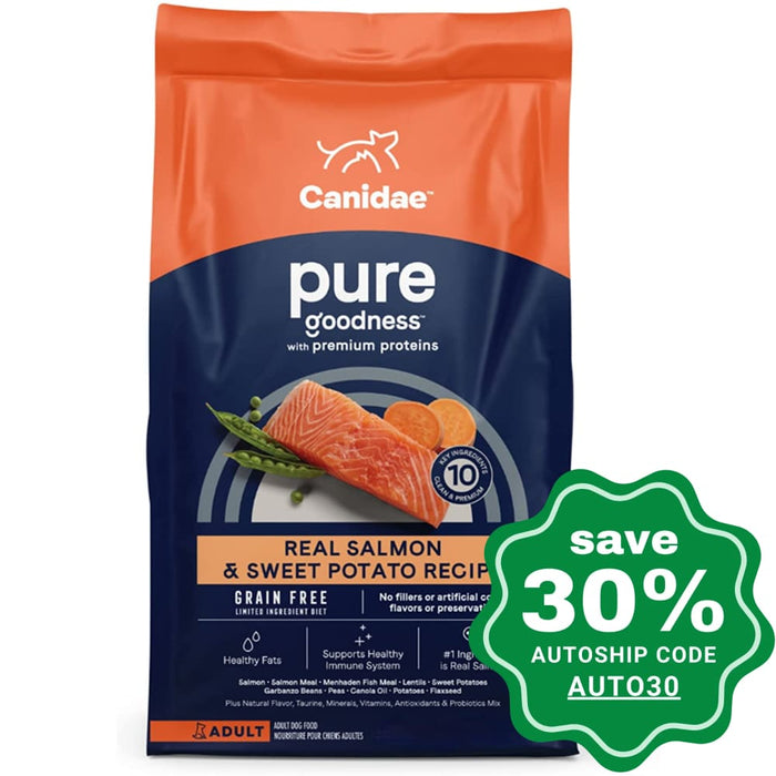 Canidae - Grain Free Dry Dog Food Pure Adult Salmon & Potato 24Lb Dogs