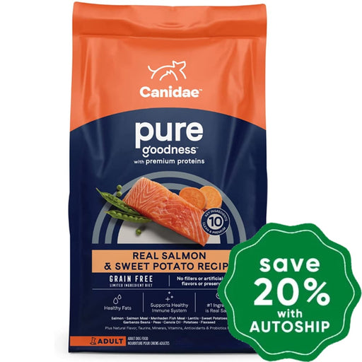 Canidae - Grain Free Dry Dog Food Pure Adult Salmon & Potato 24Lb Dogs