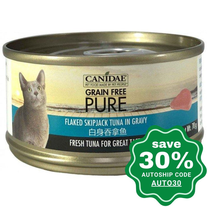 Canidae - PURE Flaked Skipjack Tuna in gravy Canned Cat Food - 70G (4 cans) - PetProject.HK