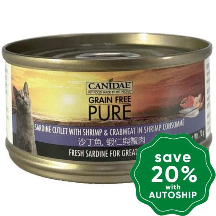 Canidae - PURE Sardine Cutlet With Shrimp and Crabmeat in Shrimp Consomme Canned Cat Food - 70G (4 cans) - PetProject.HK