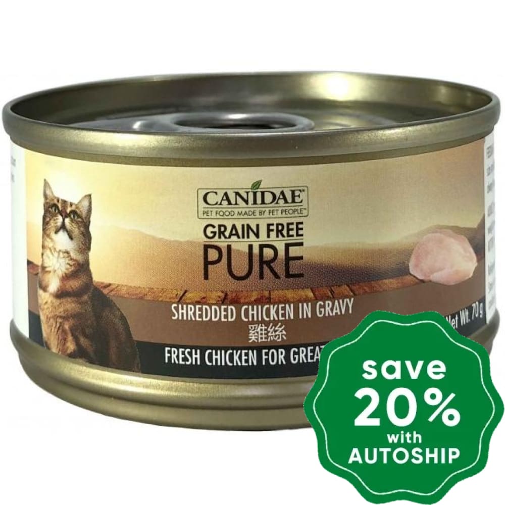 Canidae - PURE Shredded Chicken in Gravy Canned Cat Food - 70G (4 cans) - PetProject.HK