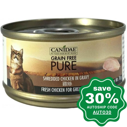 Canidae - PURE Shredded Chicken in Gravy Canned Cat Food - 70G (4 cans) - PetProject.HK