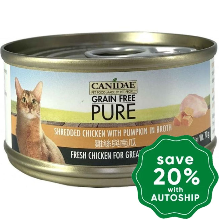 Canidae - PURE Shredded Chicken With Pumpkin in Broth Canned Cat Food - 70G (4 cans) - PetProject.HK