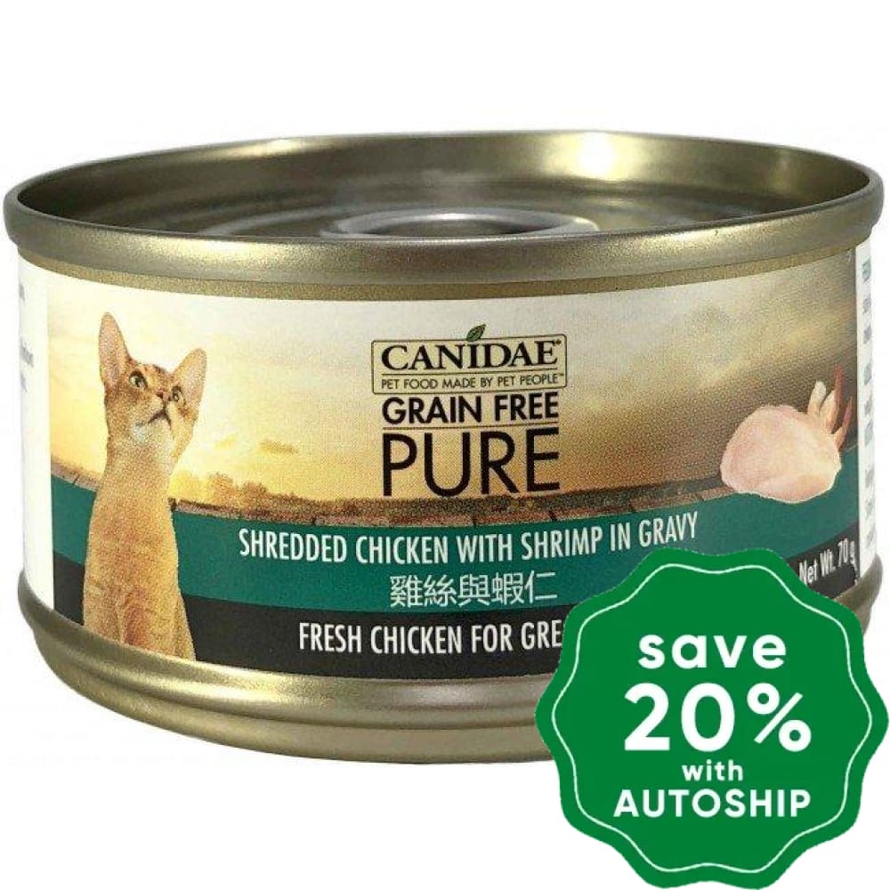 Canidae - PURE Shredded Chicken With Shrimp in Gravy Canned Cat Food - 70G (4 cans) - PetProject.HK