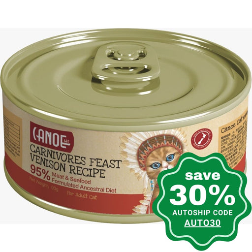 Canoe Cat - Canned Food Carnivore Feast Venison Recipe 175G (Min. 24 Cans) Cats