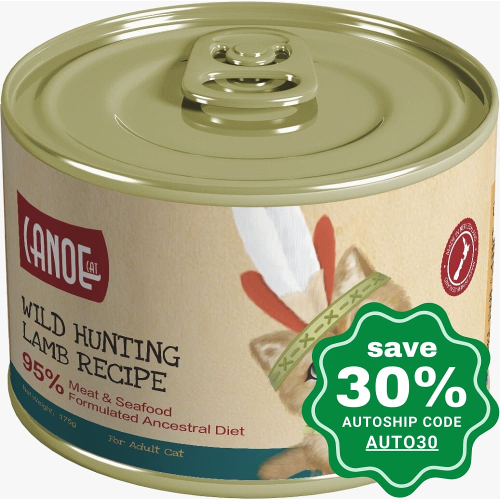 Canoe Cat - Canned Food Wild Hunting Lamb Recipe 175G (Min. 24 Cans) Cats