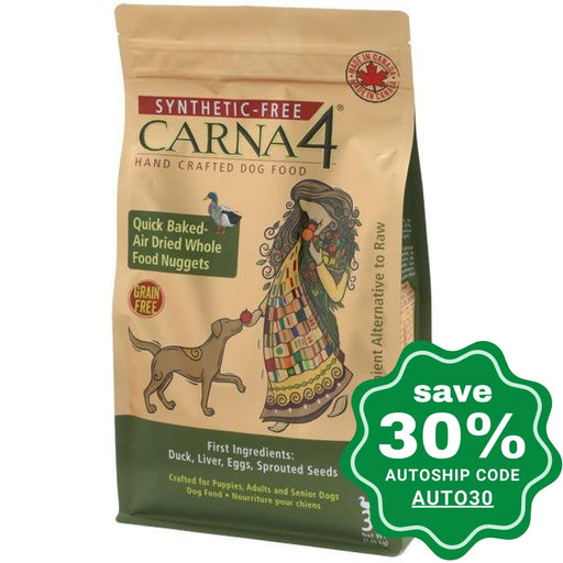 Carna4 - Dry Food For Dogs Grain Free Air-Dried Duck Recipe 22Lb