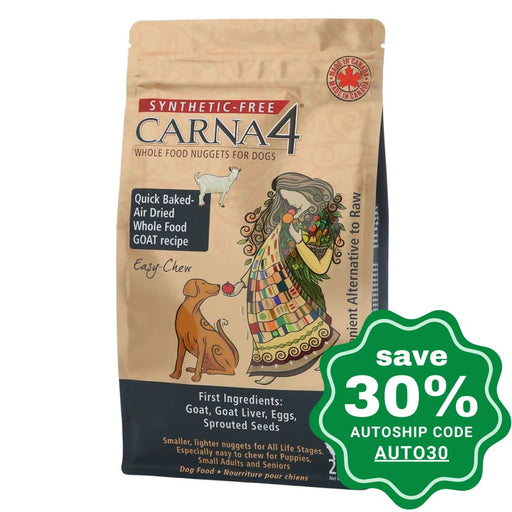 Carna4 - Dry Food For Small Breed Dogs Grain Free Air-Dried Goat Recipe 10Lb