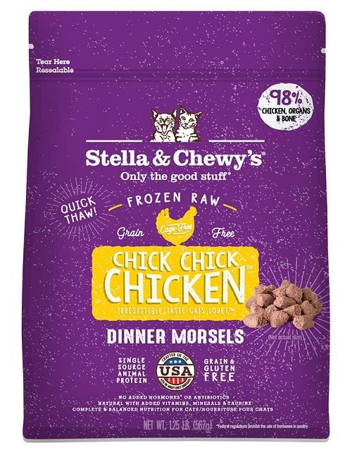 Stella & Chewys - Frozen Raw Cat Dinner Morsels Chick Chicken 1.25Lb (Min. 4 Packs) Cats