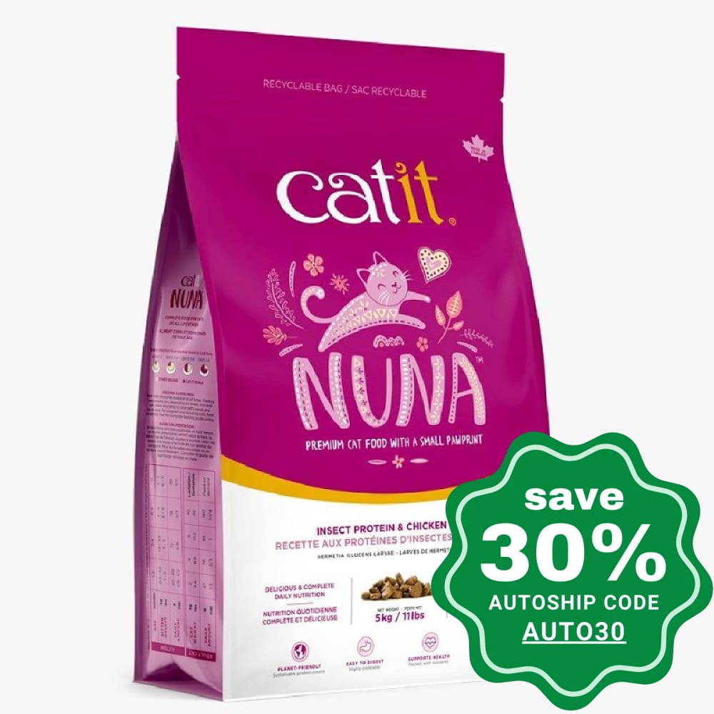 Catit Nuna - Dry Cat Food Insect Protein & Chicken Recipe 2.27Kg Cats