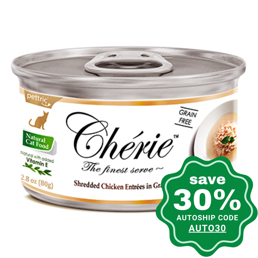 Cherie - Shredded Chicken Entrees in Gravy - 80G  (min. 4 Cans) - PetProject.HK