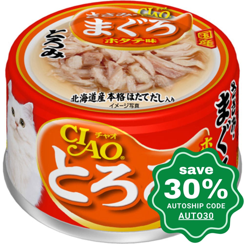 CIAO - Cat Canned Food - Thick Soup - Chicken Fillet and Tuna with Scallop Flavor - 80G (24 Cans) - PetProject.HK