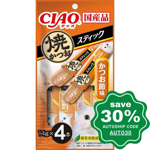 CIAO - Cat Treat - Grilled Skipjack Tuna Slice with Bonito - 4 X 14G (6 Packs) - PetProject.HK