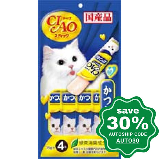 CIAO - Cat Treat - Skipjack Tuna Slice - 4 X 15G (6 Packs) - PetProject.HK