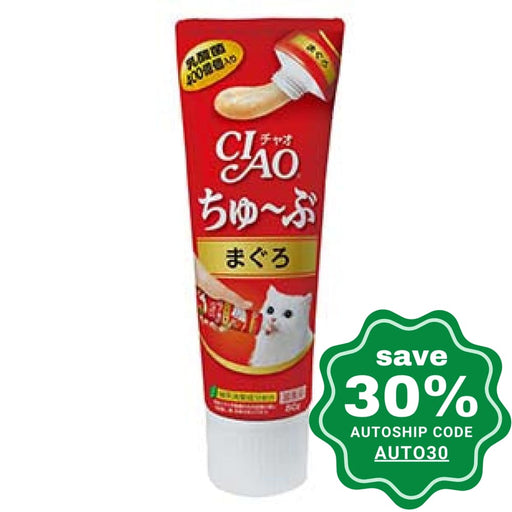 CIAO - Cat Treat Tube - Lactic Acid Bacteria - Tuna Paste - 80G (6 Packs) - PetProject.HK