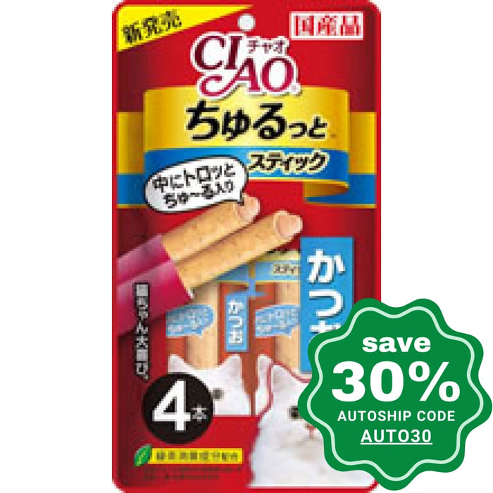 CIAO - Lava Cat Treat - Skipjack Tuna Sticks - 4 X 14G (6 Packs) - PetProject.HK