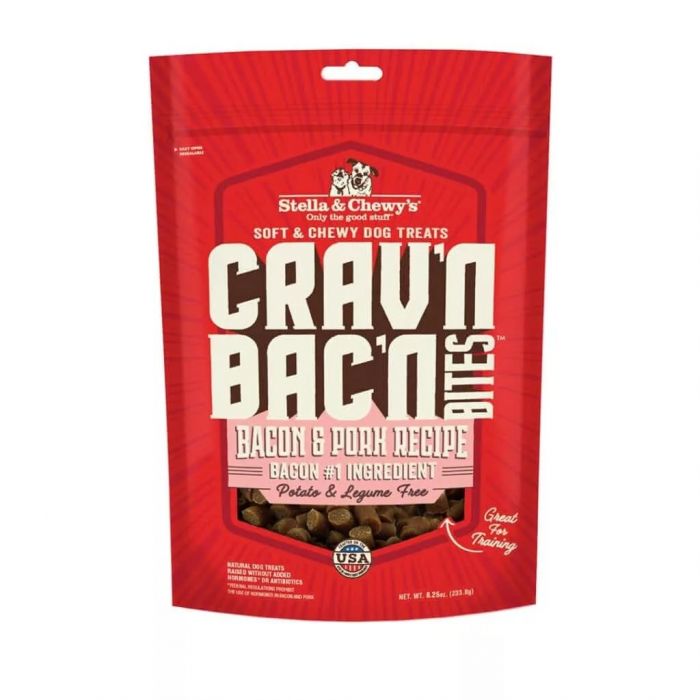 Stella & Chewys - Treats For Dog Cravn Bacn Bites Bacon Pork 8.25Oz Dogs