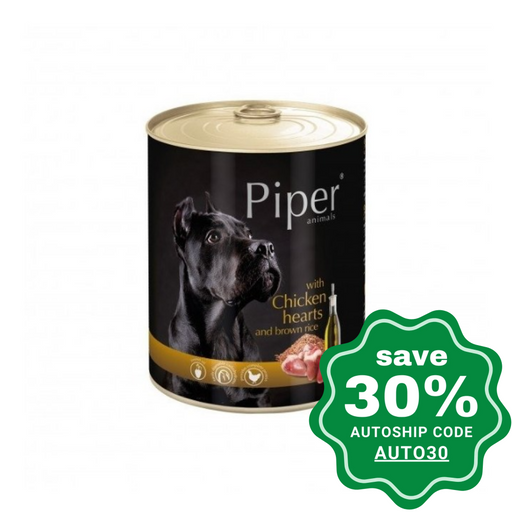 Dolina Noteci - Piper Premium Wet Dog Food Chicken Heart & Brown Rice 400G (Min. 24 Cans) Dogs