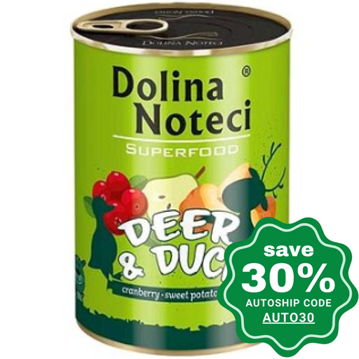 Dolina Noteci - Superfood Wet Dog Food Deer & Duck 800G (Min. 6 Cans) Dogs