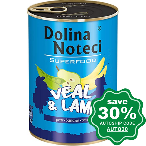 Dolina Noteci - Superfood Wet Dog Food Veal & Lamb 400G (Min. 6 Cans) Dogs