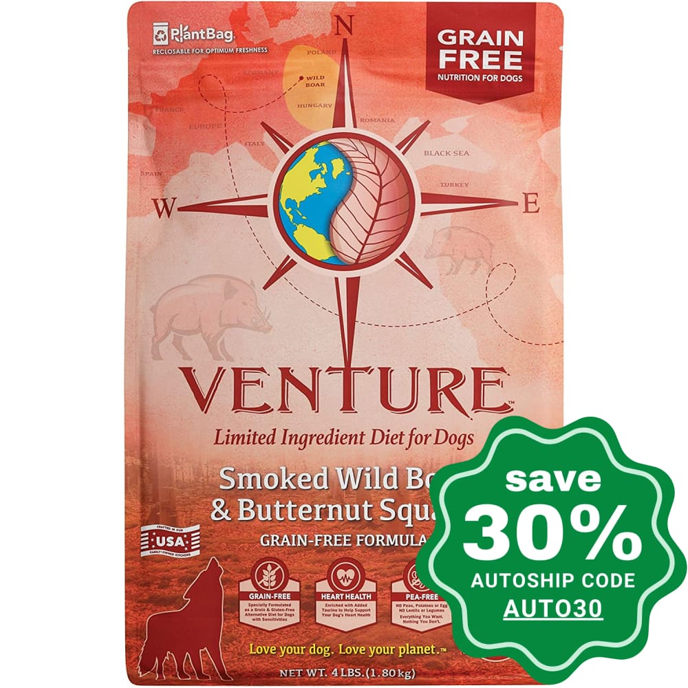 Earthborn - Venture Grain-Free Limited Ingredient Dry Dog Food Smoked Wild Boar & Butternut Squash