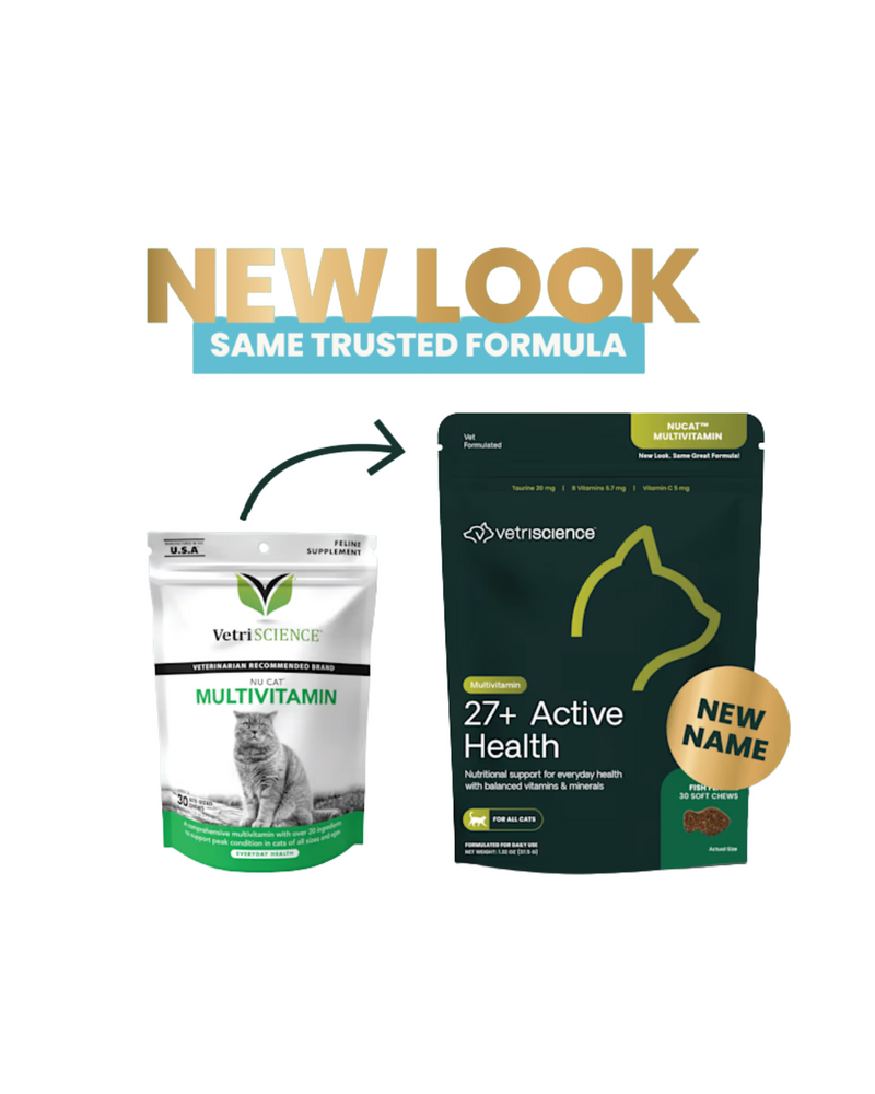 VetriScience - Supplements for Cats - NU Cat Multivitamin Bite-Sized Chews - 30 Bite-Sized Chews
