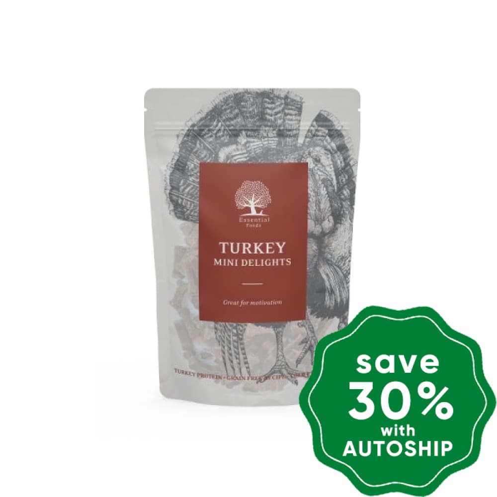Essential Foods - Dried Treats For Dogs Turkey Mini Delights 100G