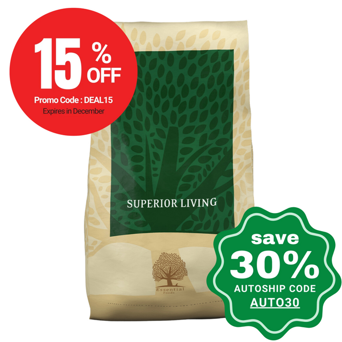 Essential Foods - Dry Dog Food Superior Living (Large Kibble) 10Kg Dogs