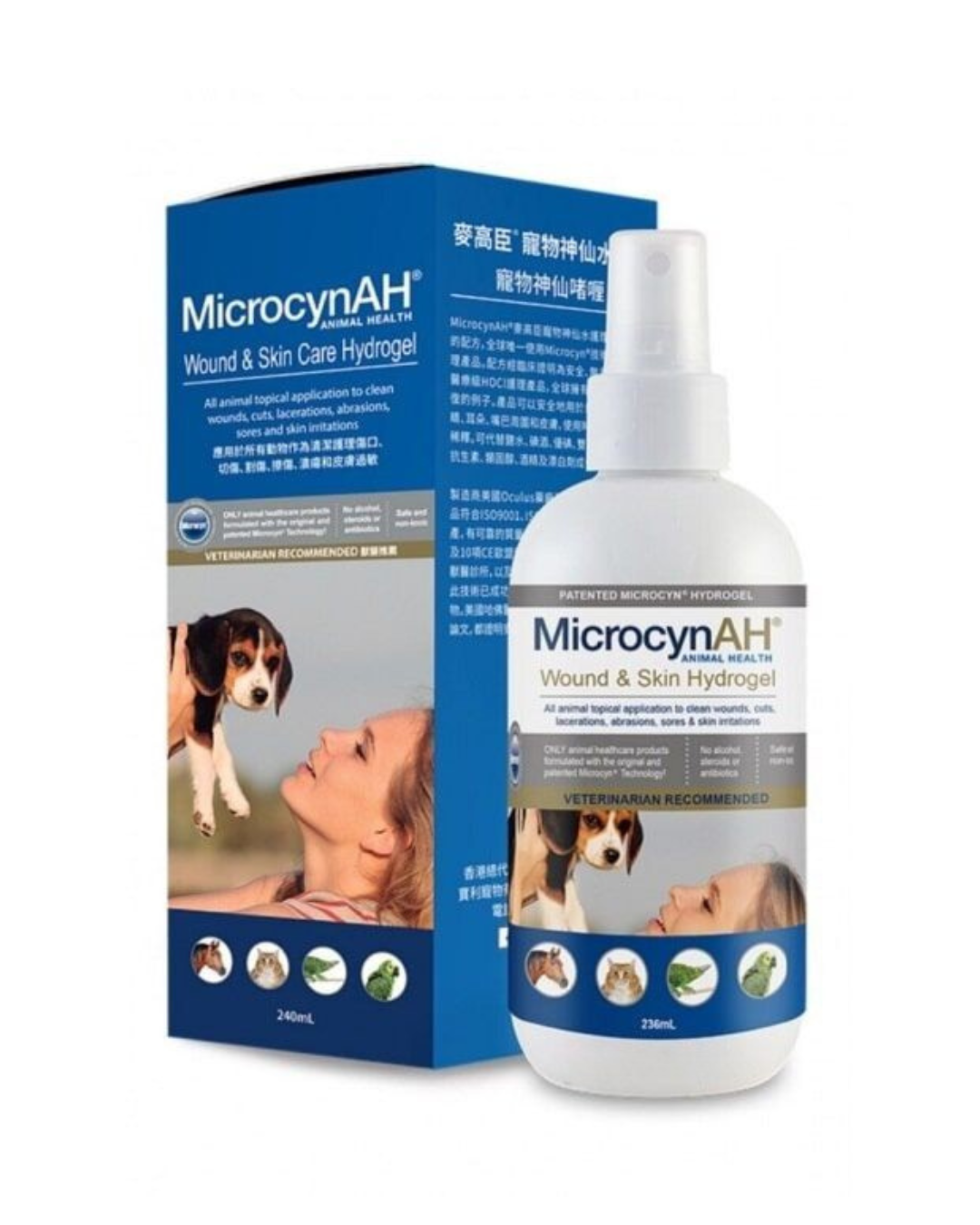 MicrocynAH - Wound & Skin Care Hydrogel - 8OZ - PetProject.HK
