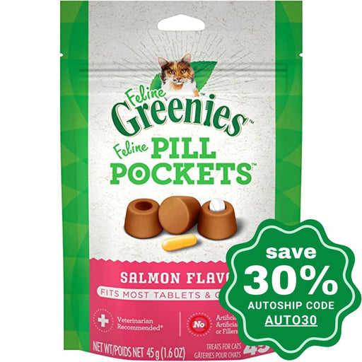 Feline Greenies - Cats Pill Pockets Salmon 1.6Oz / 45Caps