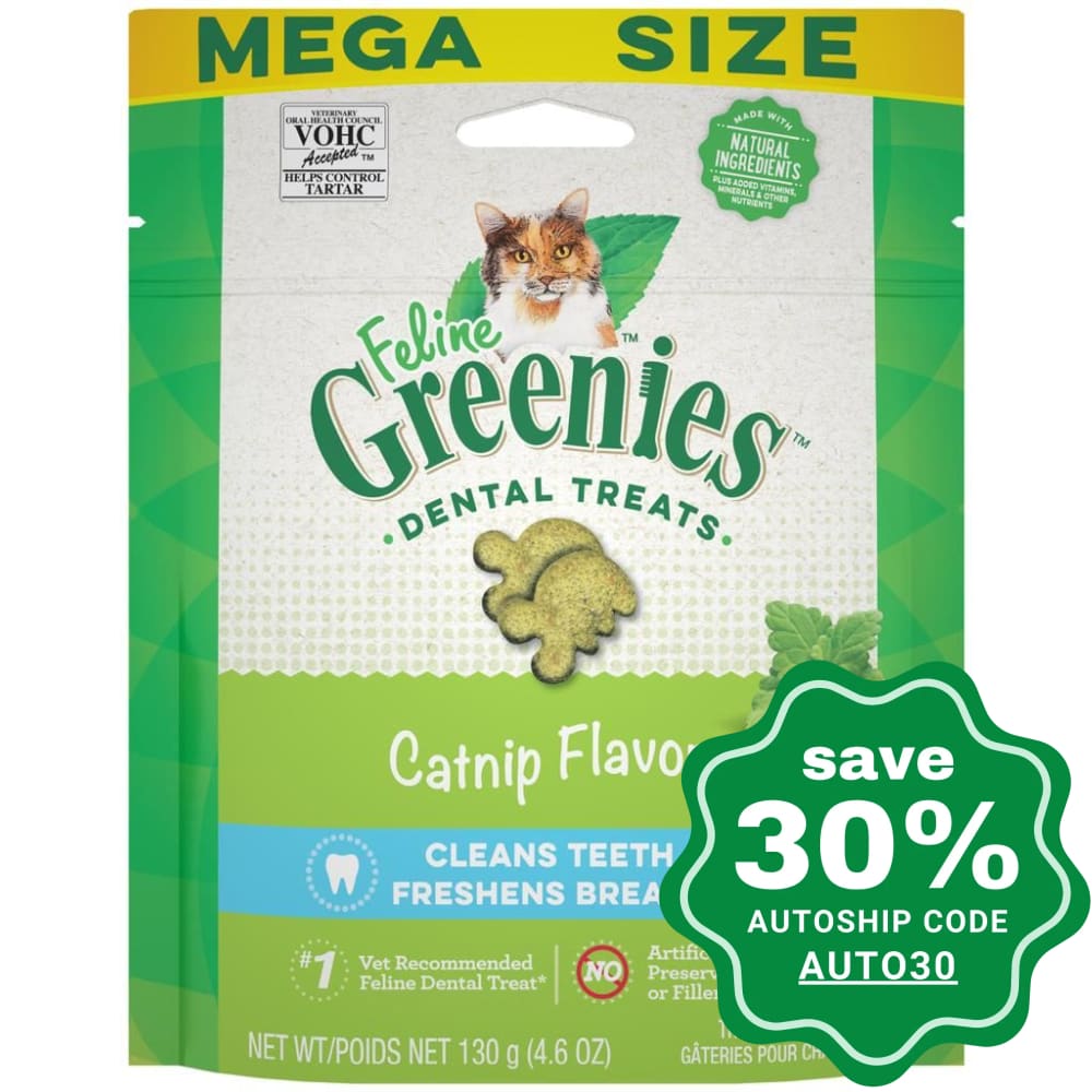 Feline Greenies - Dental Treats Catnip Flavor 4.6Oz Cats