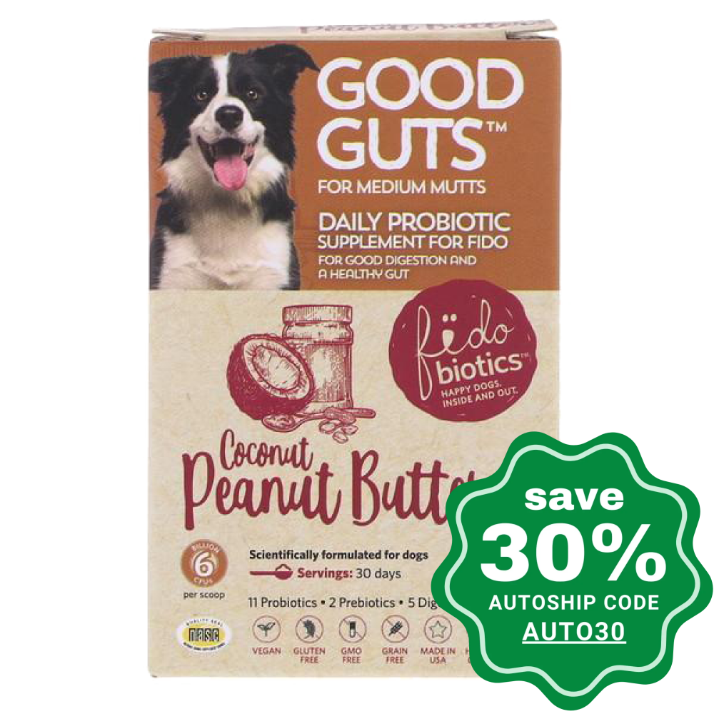 Fidobiotics - Daily Probiotic Supplement - Good Guts For Medium Mutts - 30G - PetProject.HK