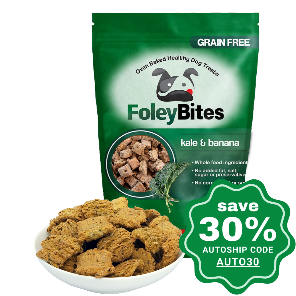 Foleybites - All-Natural Plant-Based Grain-Free Dog Treats Kale & Banana 400G Dogs