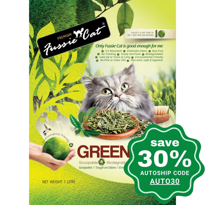 Fussie Cat Litter - Green Tea Paper - 7L - PetProject.HK