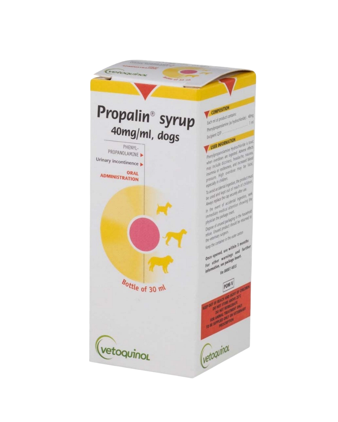 Vetoquinol - Propalin Syrup for Dogs 40mg/ml - 30ML - PetProject.HK