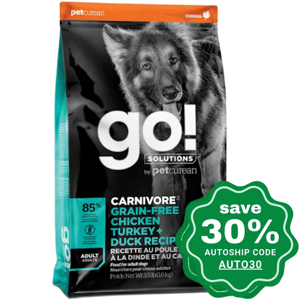 Go! Solutions - Carnivore Dry Food For Adult Dog - Grain Free Chicken  Turkey +