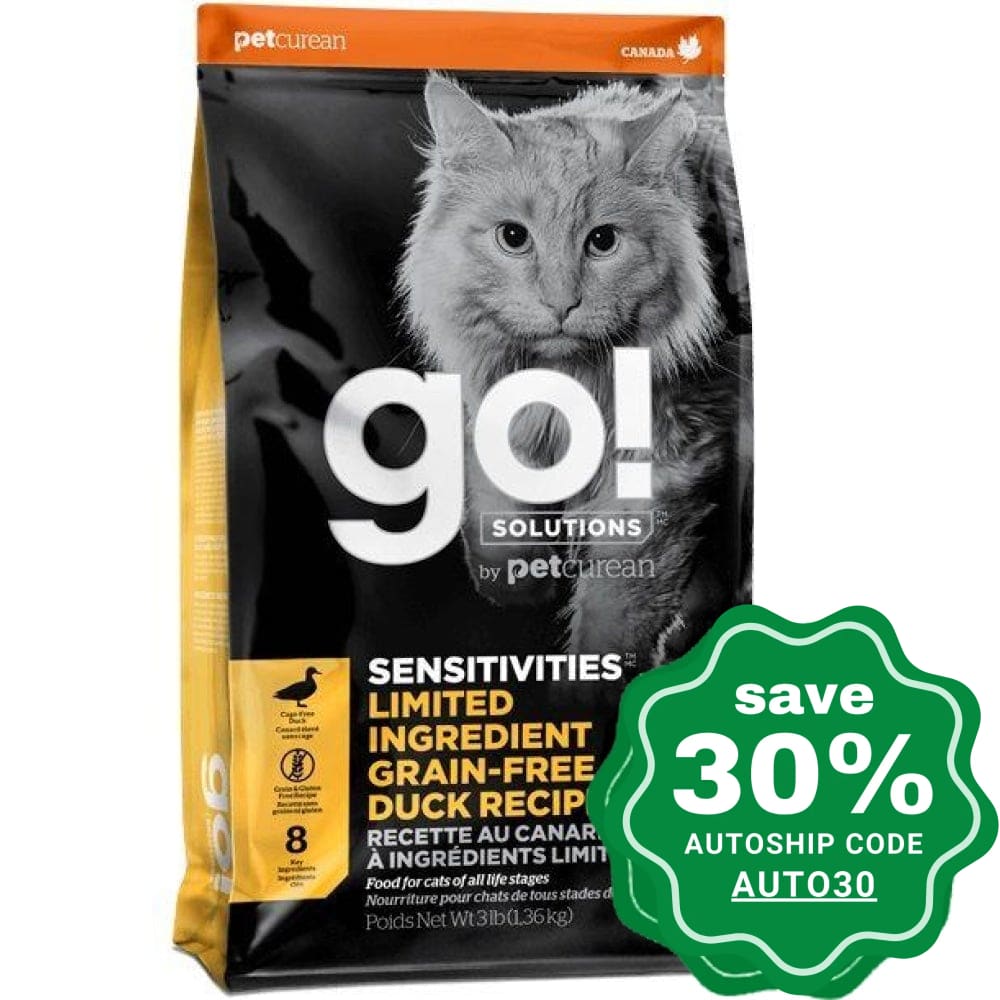 Go! Solutions - Sensitivities Dry Food For Cat Limited Ingredient Grain Free Duck Recipe 16Lb Cats